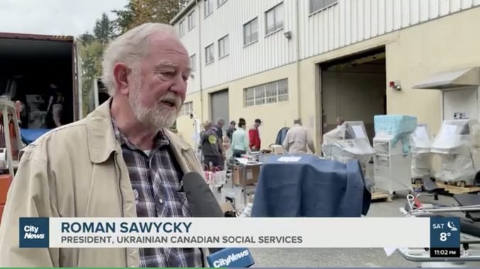 Volunteers loading donated supplies in Vancouver